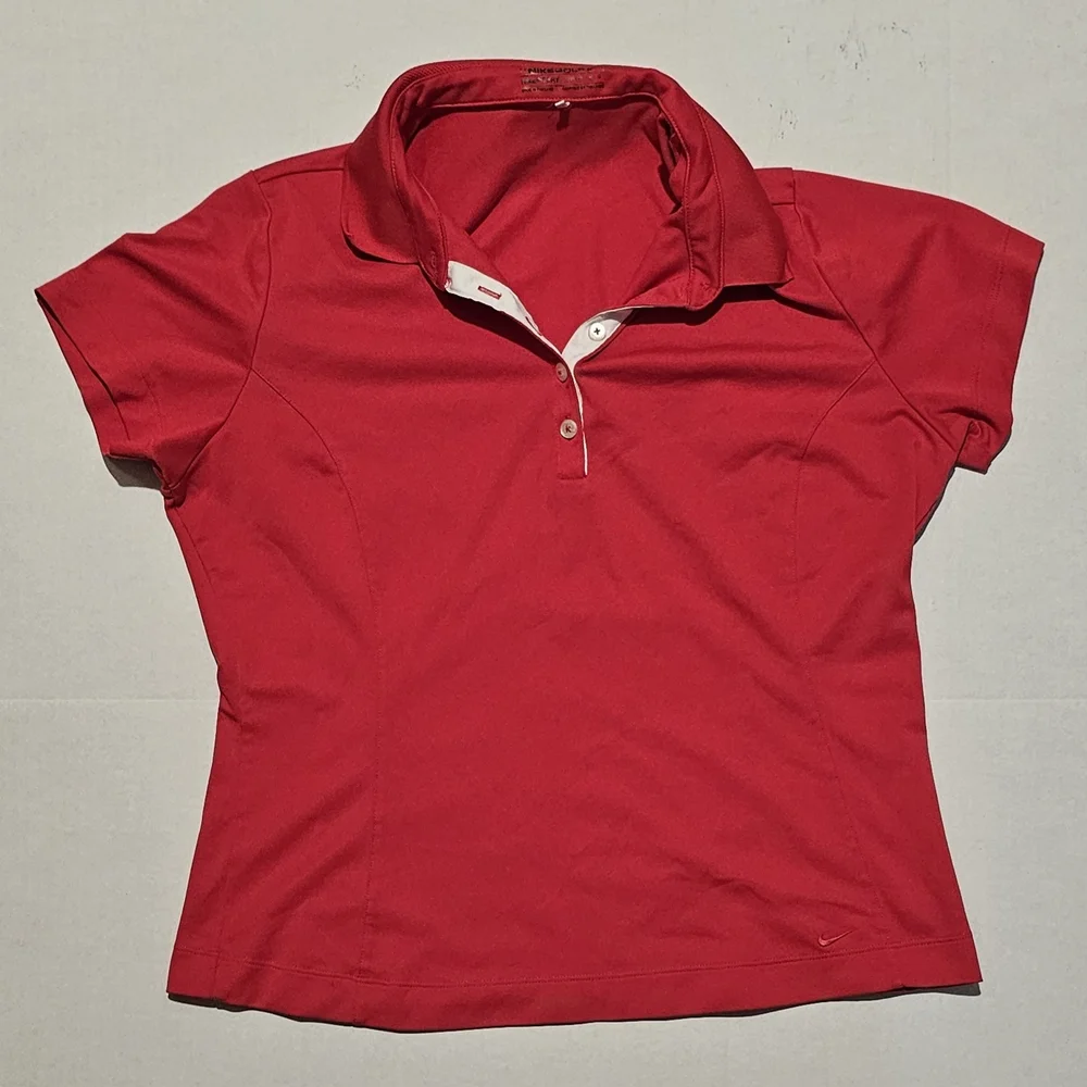 Nike Women's Red Button Down Shirt
